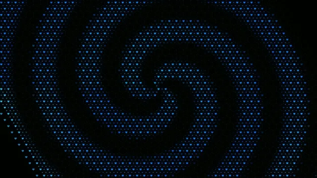 Blue Heart Particles Spiral Motion Abstract Background