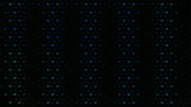 Blue hearts flowing 4K UHD widescreen motion background loop