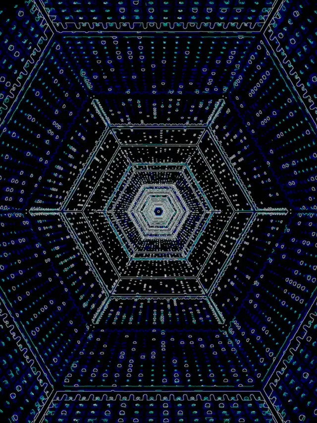 Неон Тунел Хексагон Вртлог VJ Loop 3:4 iPad Portrait 60fps Screensaver