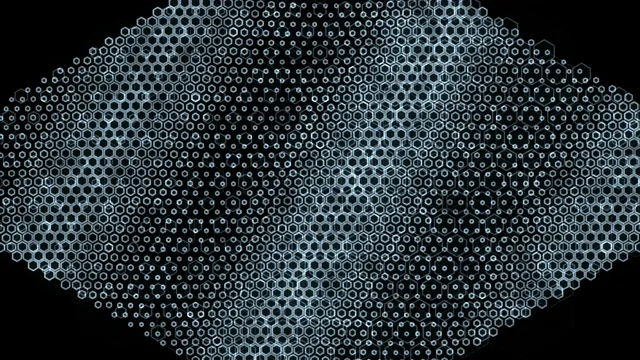 Blue Hexagon Grid Pattern Animation 4K