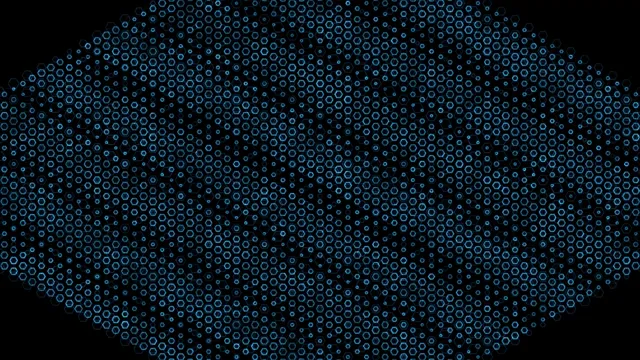 Blue Hexagonal Grid Digital Network Background