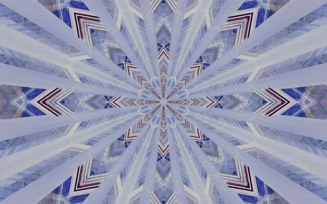 Tunnel ya Neon Buluu Kaleidoscope Hifadhi ya Skrini 60fps 16:10 MacBook VJ Loop