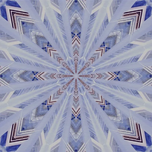 Niebieski Kalejdoskop Neon Tunel Wygaszacz 1:1 Kwadrat 60fps VJ Loop