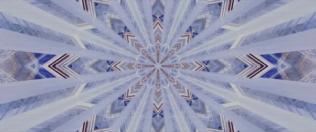 Blou Geometriese Neon Tonnel Skermbeveiliging 2.39:1 Cinemascope 60fps VJLoops