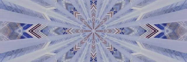 Sininen Geometrinen Neon Tunnel Näytönsäästäjä 3:1 Triple Wide 60fps VJ Loop