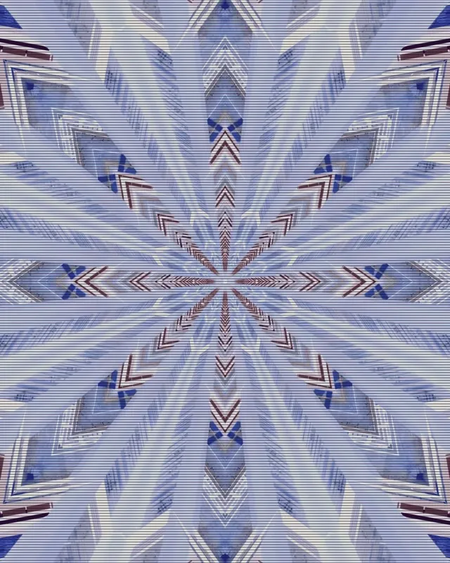 Mavi Neon Tünel Kaleidoskop 60fps Ekran Koruyucu PC Laptop 4:5 Instagram VJ Loop