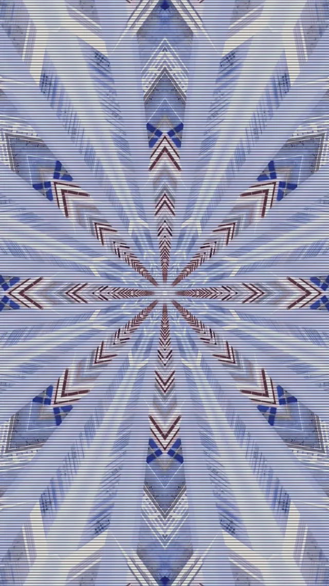 Kék Neon Alagút Kaleidoszkóp 60fps 9:16 Reels Képernyővédő PC VJLoops