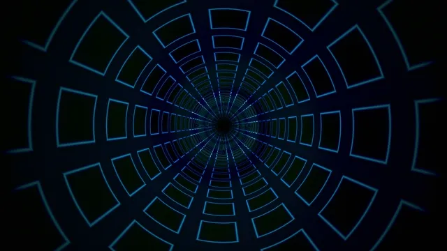 Blue Neon Digital Tunnel 4K Ultra HD