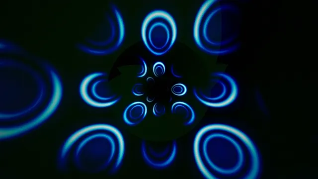 Blue Neon Glowing Circles Abstract Motion Background