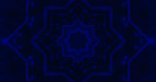 Blue Neon Star Tunnel VJ Loop 4K 60fps | Hypnotic