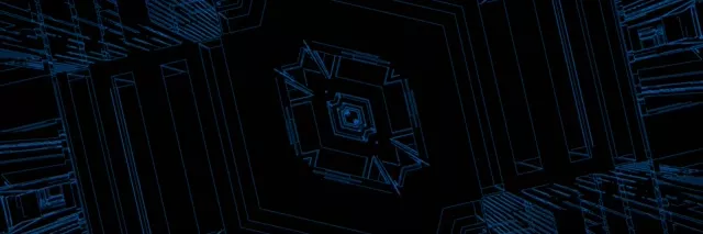 Sininen Neon-tunneli 3:1 Triple Wide 60fps Näytönsäästäjä VJ Loop