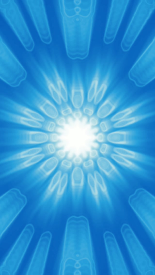 Blue Neon Tunnel 60fps Radiant Light Rays VJ Loop Animation