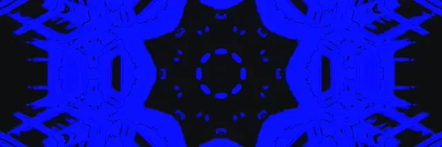 नीला नियॉन टनल कैलाइडोस्कोप Screensaver 3:1 Triple Wide 60fps VJLoops