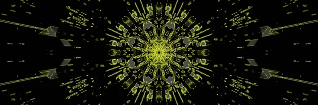 Tunnel Neon Esplosione Caleidoscopio Blu VjLoops 3:1 Triple Wide 60fps Salvaschermo