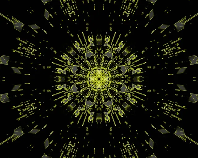 Tunel Neonowy Niebieska Gwiazda Kalejdoskop VJ Loop 5:4 Industrial 60fps Wygaszacz