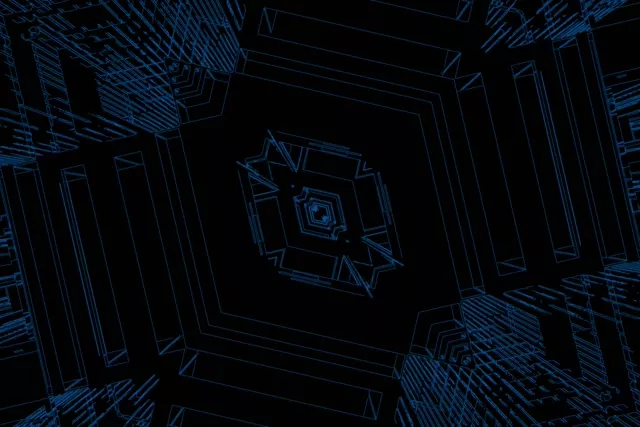 Modrý Neonový Tunel Spořič 3:2 Surface 60fps VJ Loop PC Laptop