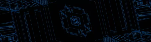 Blau Neon Tunnel Bildschirmschoner 32:9 Super Ultrawide 60fps VJ Loop