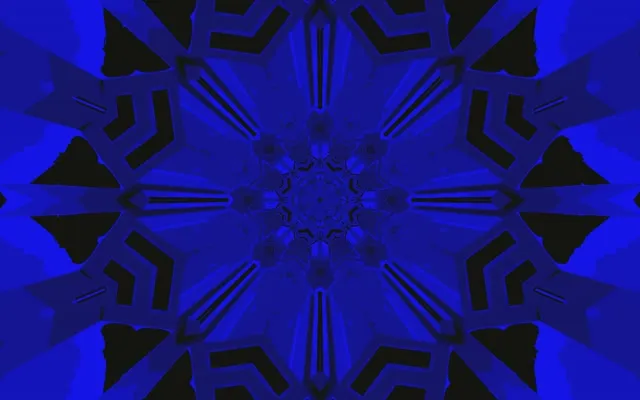 Túnel Neon Explosão Estrela Caleidoscópio Azul Vj Loop 16:10 Macbook 60fps Protetor de Tela