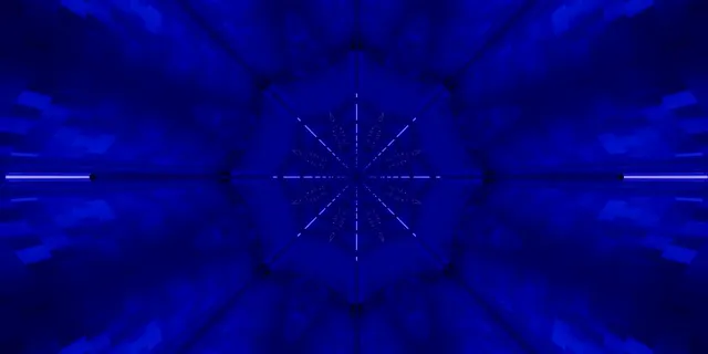 霓虹隧道藍雪花 VJ Loop 2:1 Univisium 60fps 螢幕保護程式