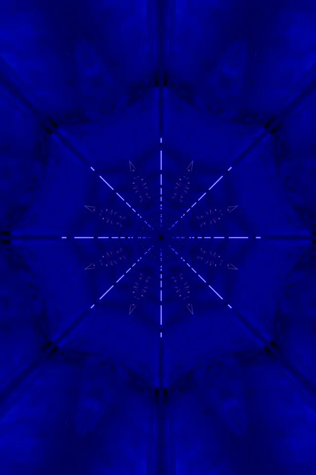 Neoon Tunnel Sinine Kaleidoskoop Plahvatus VJ Loop 2:3 Photo Portrait 60fps Ekraanisäästja