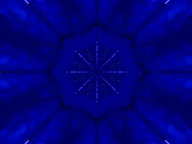 Tollán Neon Calóg Sneachta Caileascóp Gorm 4:3 Clasaiceach 60fps Scáileánchoiméadaí VJ Loop