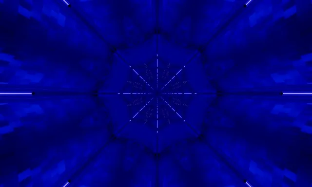 霓虹隧道蓝色万花筒雪花VjLoops 5:3宽屏60fps屏保