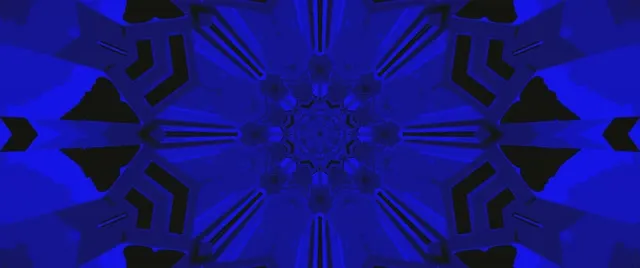 Blau Kaleidoskop Neon Tunnel Vj Loop 2.39:1 Cinemascope 60fps Bildschirmschoner