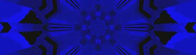 Terowong Neon Biru Kaleidoskop 32:9 Super Ultralebar 60fps Penyelamat Skrin Vj Loop