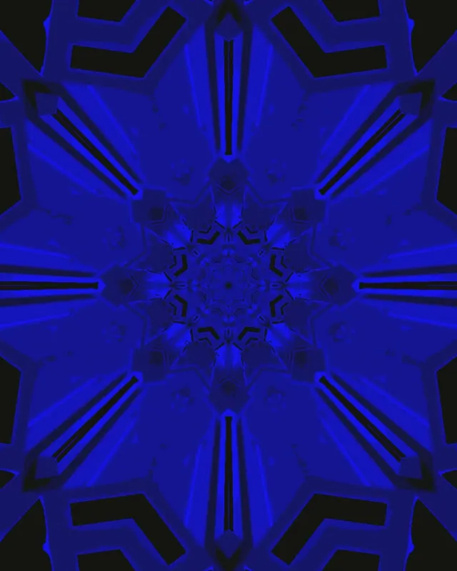 霓虹隧道蓝色万花筒 VJLoops 4:5 Instagram 60fps 屏保