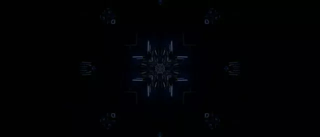 Blue Neon Tunnel Kaleidoscope 21:9 Ultrawide 60fps Screensaver Loop