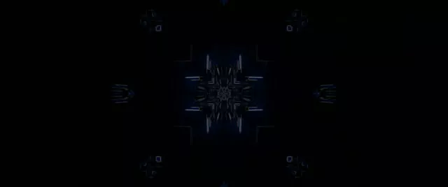 Hypnotic Blue Neon Tunnel Kaleidoscope VJ Loop 2.39:1 Cinemascope 60fps Screensaver