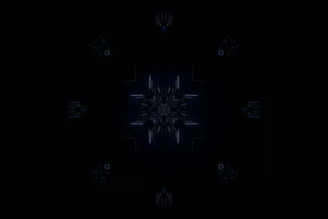 Blue Kaleidoscope Neon Tunnel | VJ Loop 60fps 3:2 Screensaver