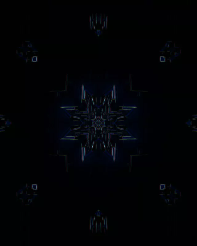 Neon Tunnel Kaleidoscope Burst | VJ Loop 4:5 Instagram 60fps Screensaver