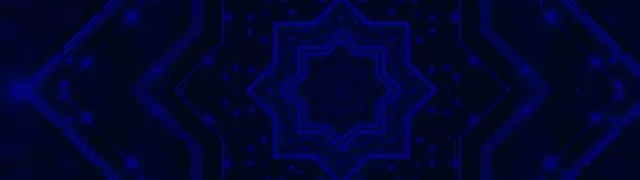 Neon Tunnel Blå Stjärna Virvel Skärmsläckare 32:9 Super Ultrawide 60fps Vj Loop