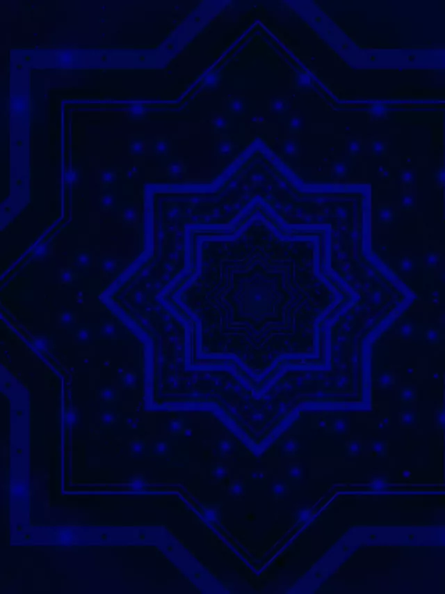 霓虹燈隧道藍色星形漩渦 VJ Loop 60fps 3:4 iPad 直向螢幕保護程式