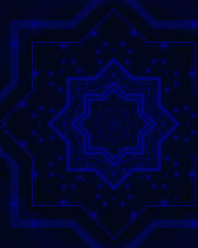 تونل نئون ماندالای ستاره آبی VJ Loop 4:5 Instagram 60fps محافظ صفحه