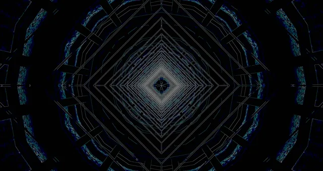 Blue Neon Tunnel Screensaver 4K UHD 60fps VJ Loop PC