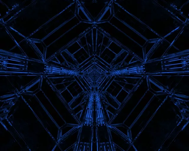 نفق النيون الأزرق شاشة توقف 5:4 Industrial 60fps VJ Loop PC Laptop