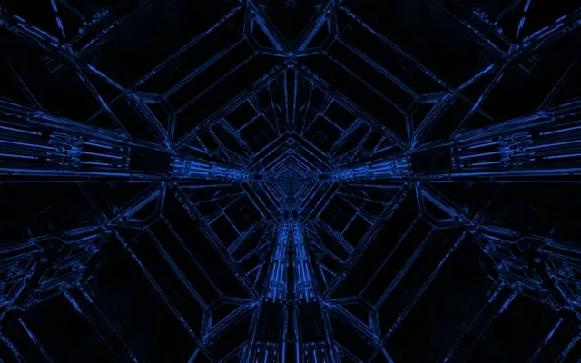 Kék Neon Alagút Képernyővédő 60fps 16:10 MacBook VJ Loop PC Laptop