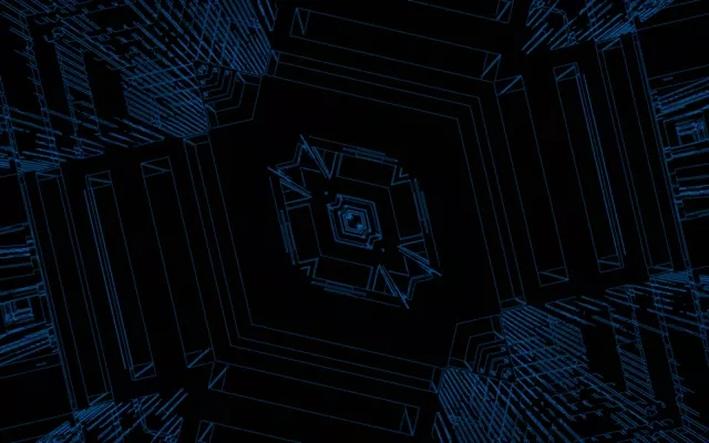 Kék Neon Alagút Képernyővédő 60fps 16:10 MacBook VJ Loop PC Laptop