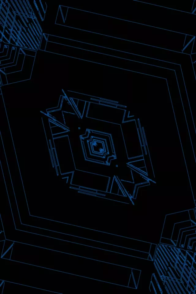 تونل نئون آبی اسکرین سیور 60fps 2:3 عکس پرتره VJ Loop