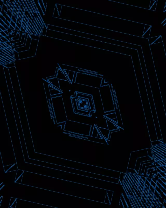 Mavi Neon Tünel Ekran Koruyucu 60fps 4:5 Instagram VJLoops Geometrik Karanlık