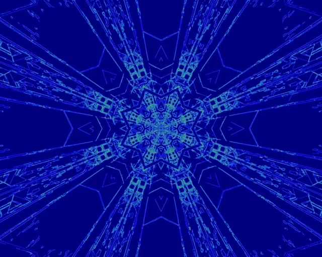 Tunel Neon Albastru Fulg 60fps 5:4 industrial Screensaver PC VJ Loop