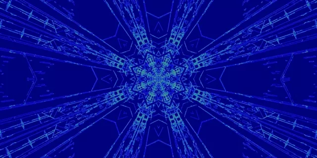 Tuneli la Neon Buluu la Theluji Hifadhi Skrini 2:1 Univisium 60fps VJ Loop