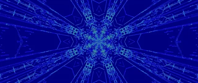 Tunnel Neon Blu Fiocco di Neve screensaver 2.39:1 cinemascope 60fps Vj loop