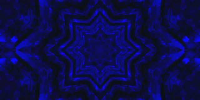 Blau Neon Tunnel Stern Bildschirmschoner 2:1 Univisium 60fps VJ Loop
