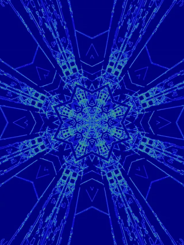 Сина Неон Тунел Ѕвезда Чувар на екран 3:4 iPad Портрет 60fps VJ Loop