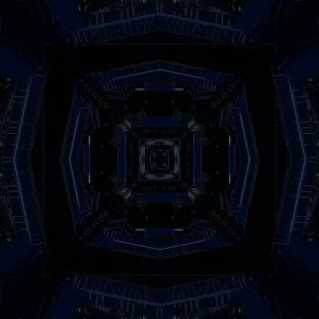 Blue Neon Tunnel Vj Loop 1:1 Square 60fps Screensaver Kaleidoscope