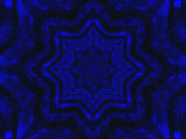 Blå Stjärna Neontunnel Skärmsläckare 4:3 Klassisk 60fps VJLoops