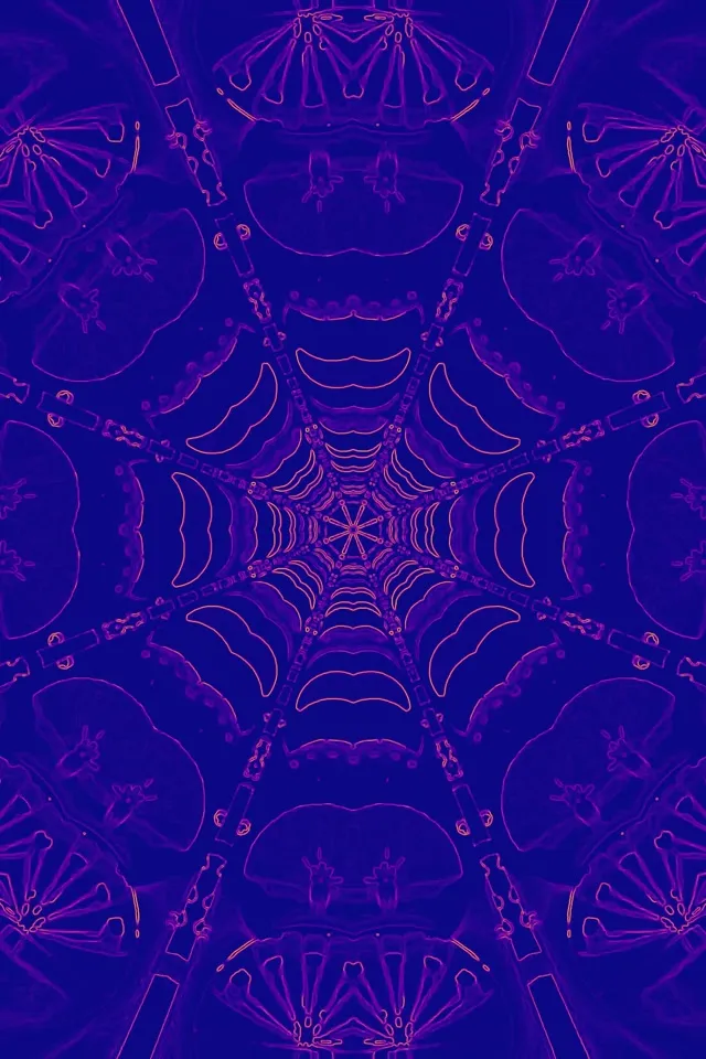 Neon Tunnel Kaleidoskop Mreža 2:3 Portrait 60fps Screensaver VJ Loop